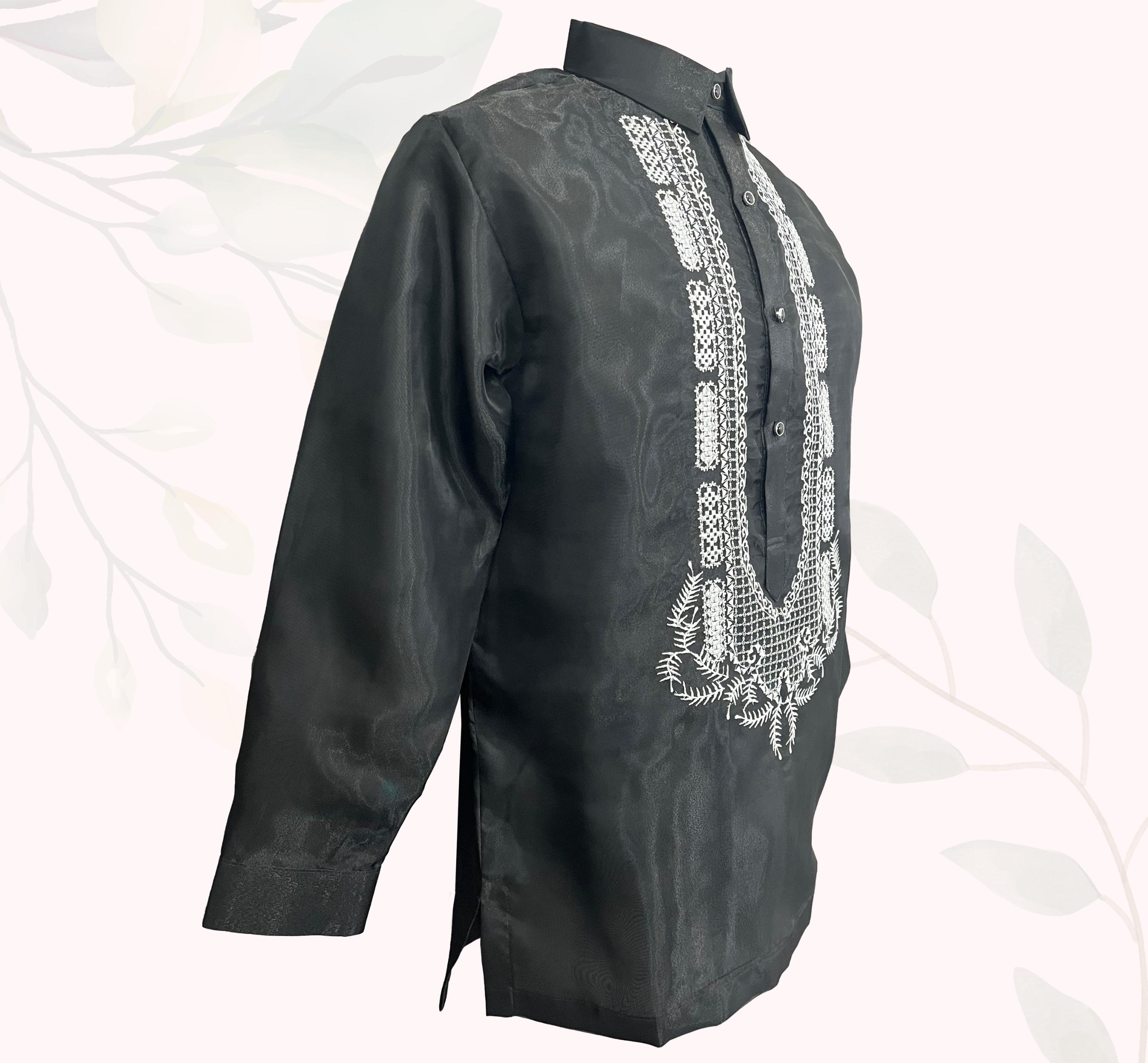 Organza Black Classic Barong Tagalog - JS9 - Etsy