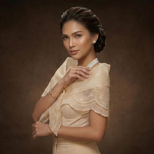 Silk Organza Filipiniana Alampay image 2