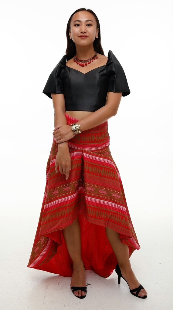 Hmong Long Skirt Modern Filipiniana Dress, Filipino Clothing