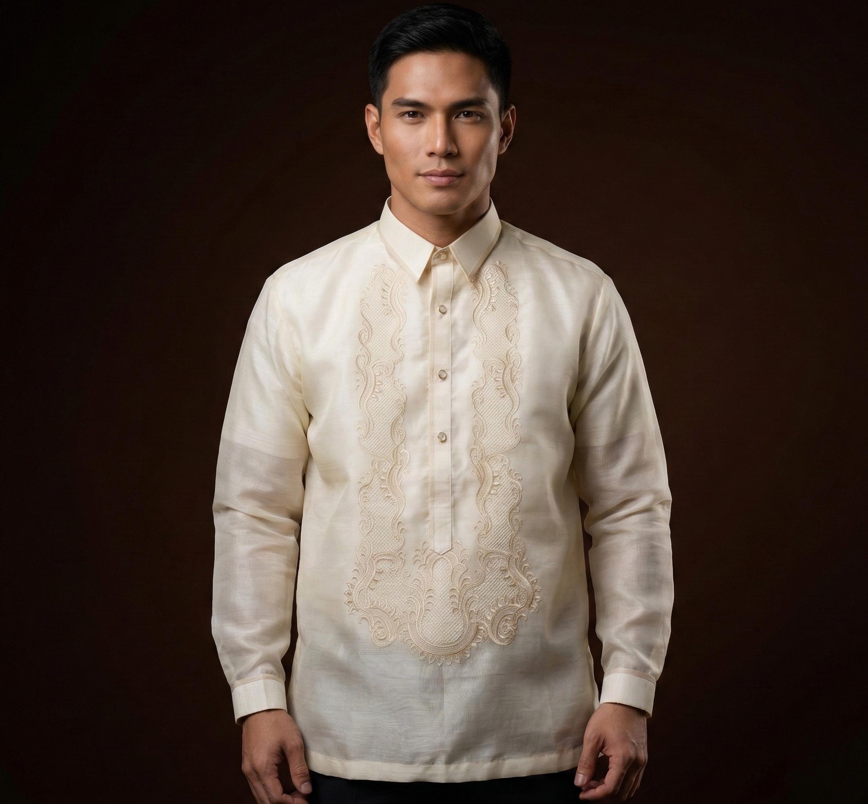 Organza Classic Barong Tagalog With Lining - JF589A - Etsy