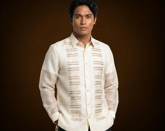 Handmade Pina Cocoo Suksuk Barong Tagalog - JJ119