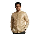 Golden Barong Tagalog Coat 3 Layer Satin - JS7
