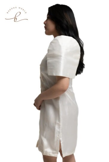 Classic Organza Beige Filipiniana Barong Dress - Maria - JV21 - Etsy