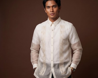 Exquisite Jusi Elegant Classic Barong Tagalog Full Open- Julio - JS61