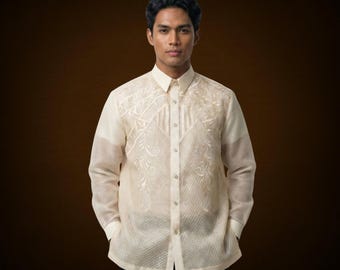 Premium Silk Cocoon Calado Barong Tagalog - JJ115