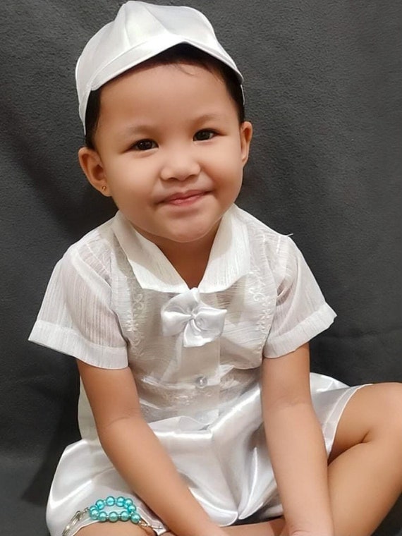 Boys Baptismal Barong Tagalog Christening Set Jude LAZ1 Etsy