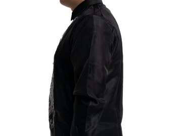 Satin Black Cultural Barong Tagalog - Natoy - JS69 - Etsy