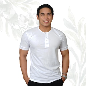 Camisa Chino Manga Curta | Camiseta Barong Tagalog JB003