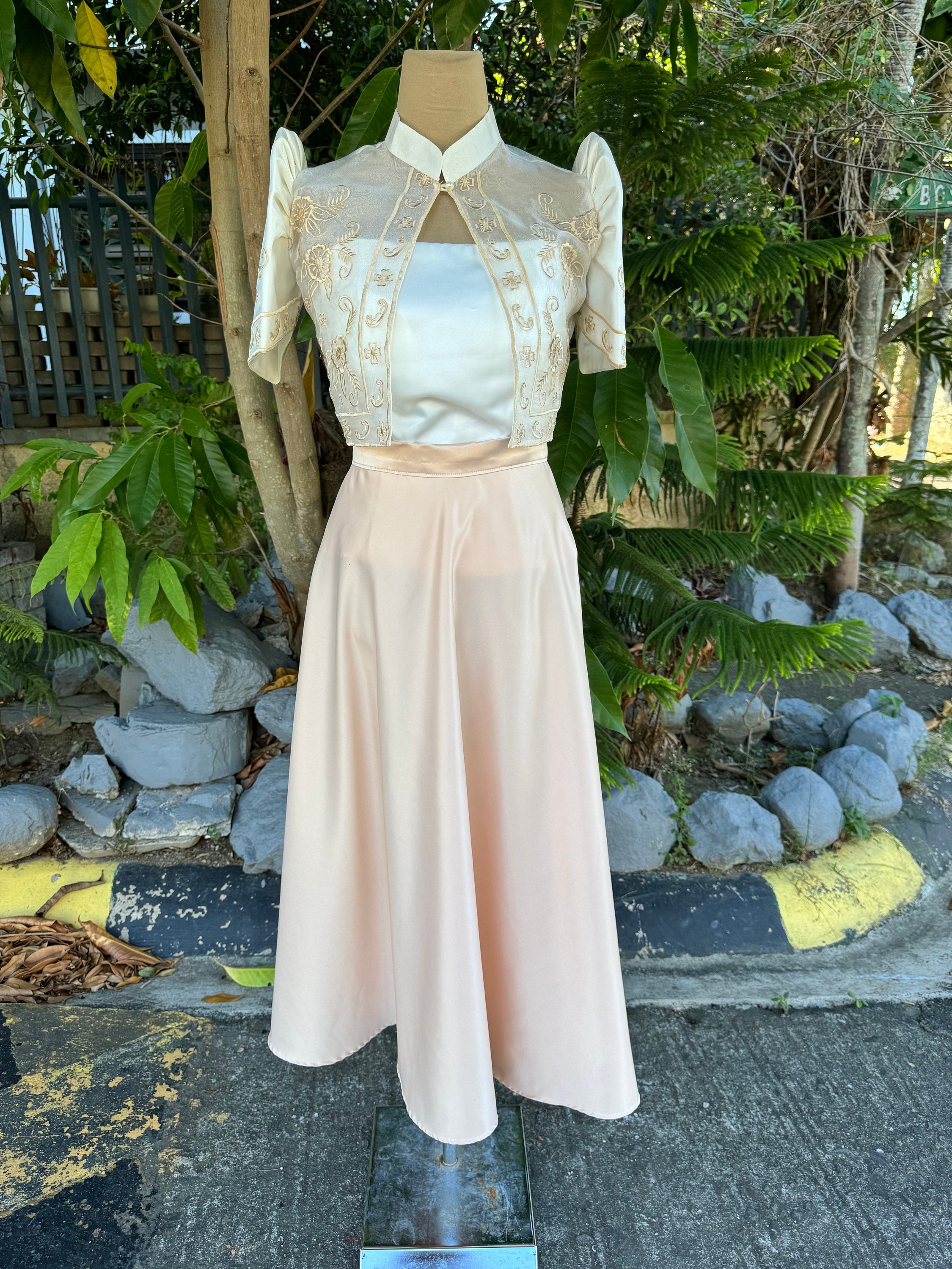 Organza Premium Embroidered Filipiniana Bolero Set - JB602 Organza Premium Embroidered Filipiniana Bolero Set - JB602