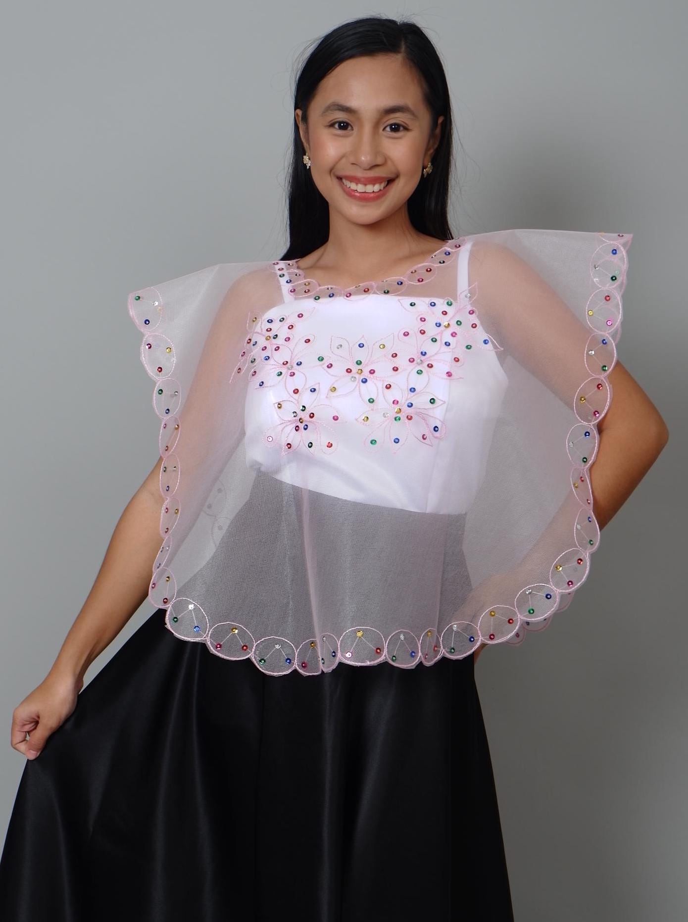 Pink Kimona Filipiniana Top - Carla - JK16 - Etsy