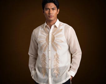 Jusi Sunburst Golden Barong Tagalog  - JVS06