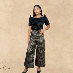 Ethnic Filipiniana Top & Pants - Mishia -  JB112