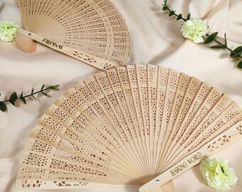 Vintage Style Engraved Wooden Hand Fan| Philippine Accessory | Filipina fan- LZ014