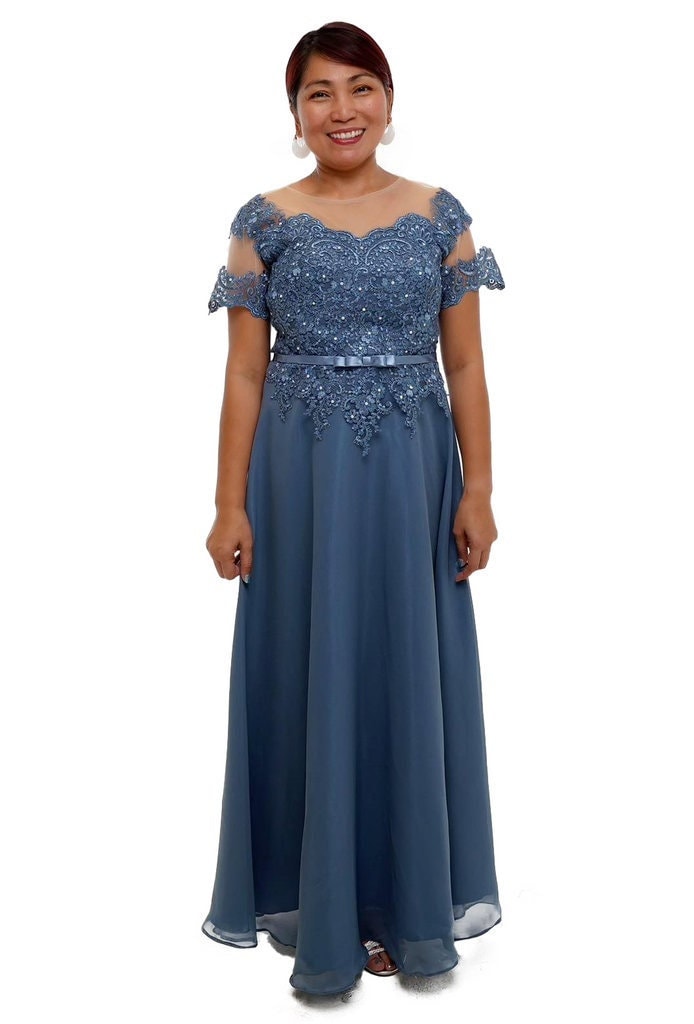 Modern Filipiniana Full Lace Top Dress 