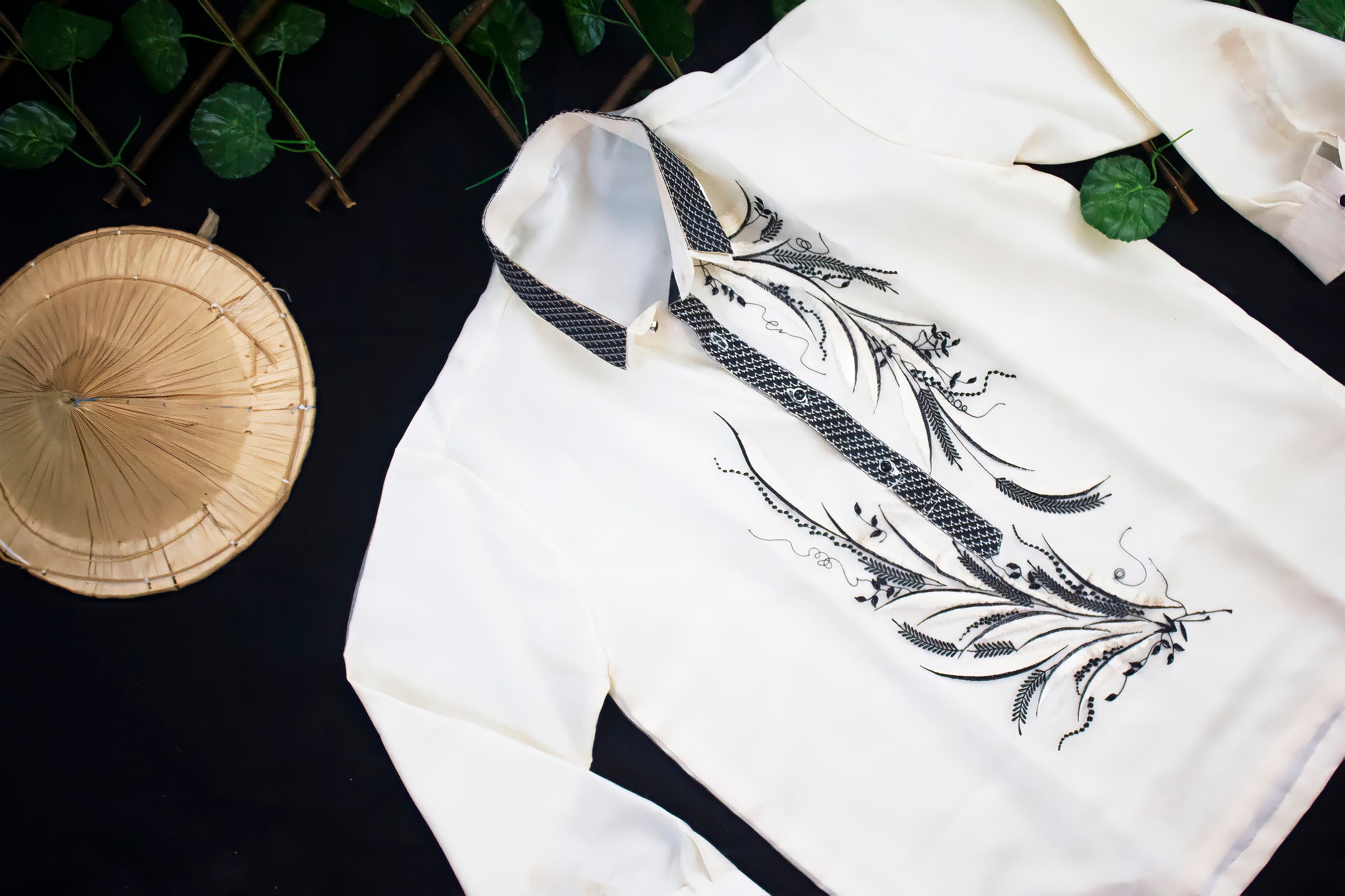 Piña Organza White Cultural Barong Tagalog - Fernando - LST1