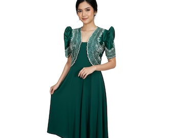 Organza Classic Filipiniana Bolero Set