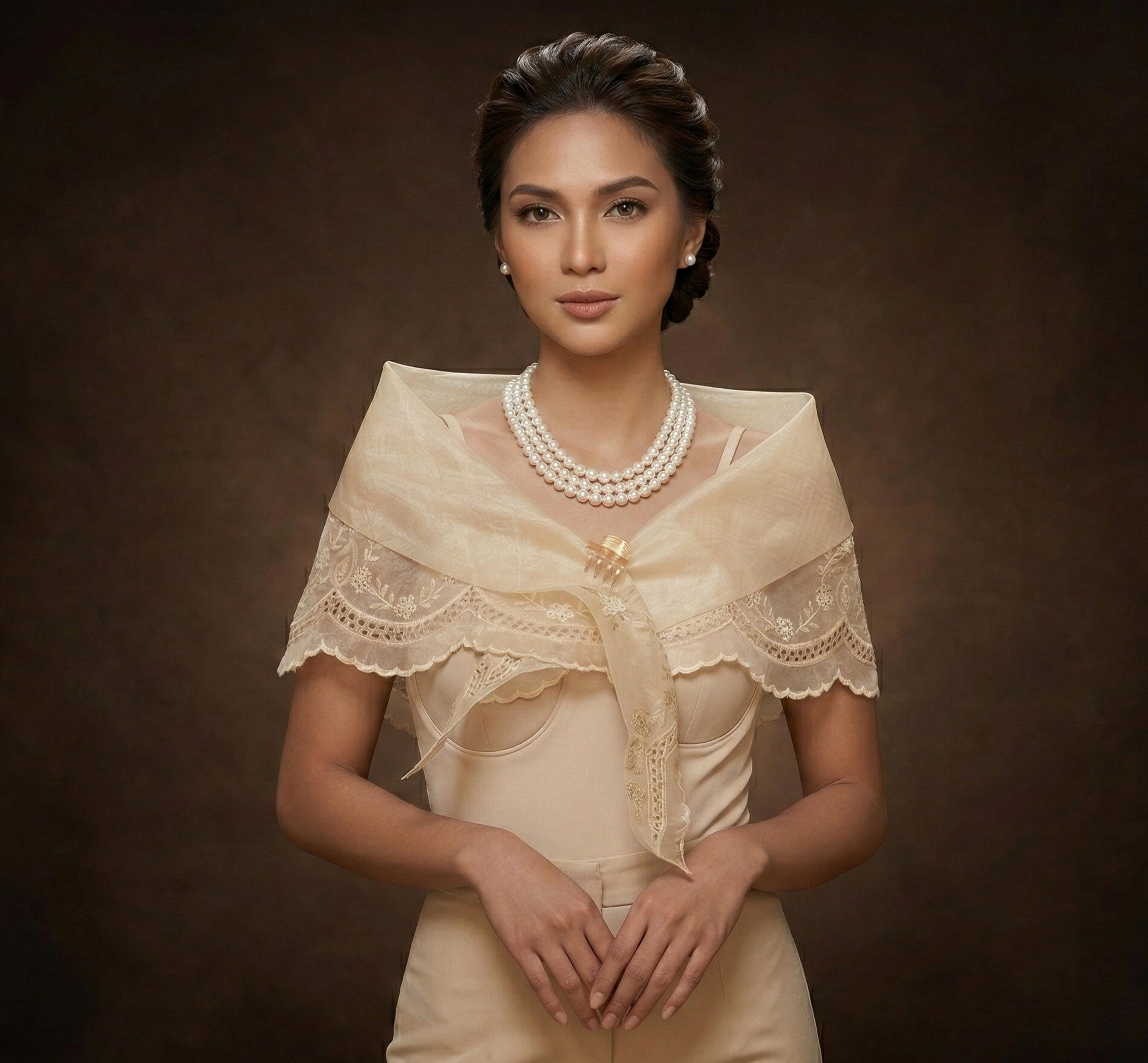 Modern Filipiniana Dress Beige - Etsy Modern Filipiniana Dress Beige - Etsy
