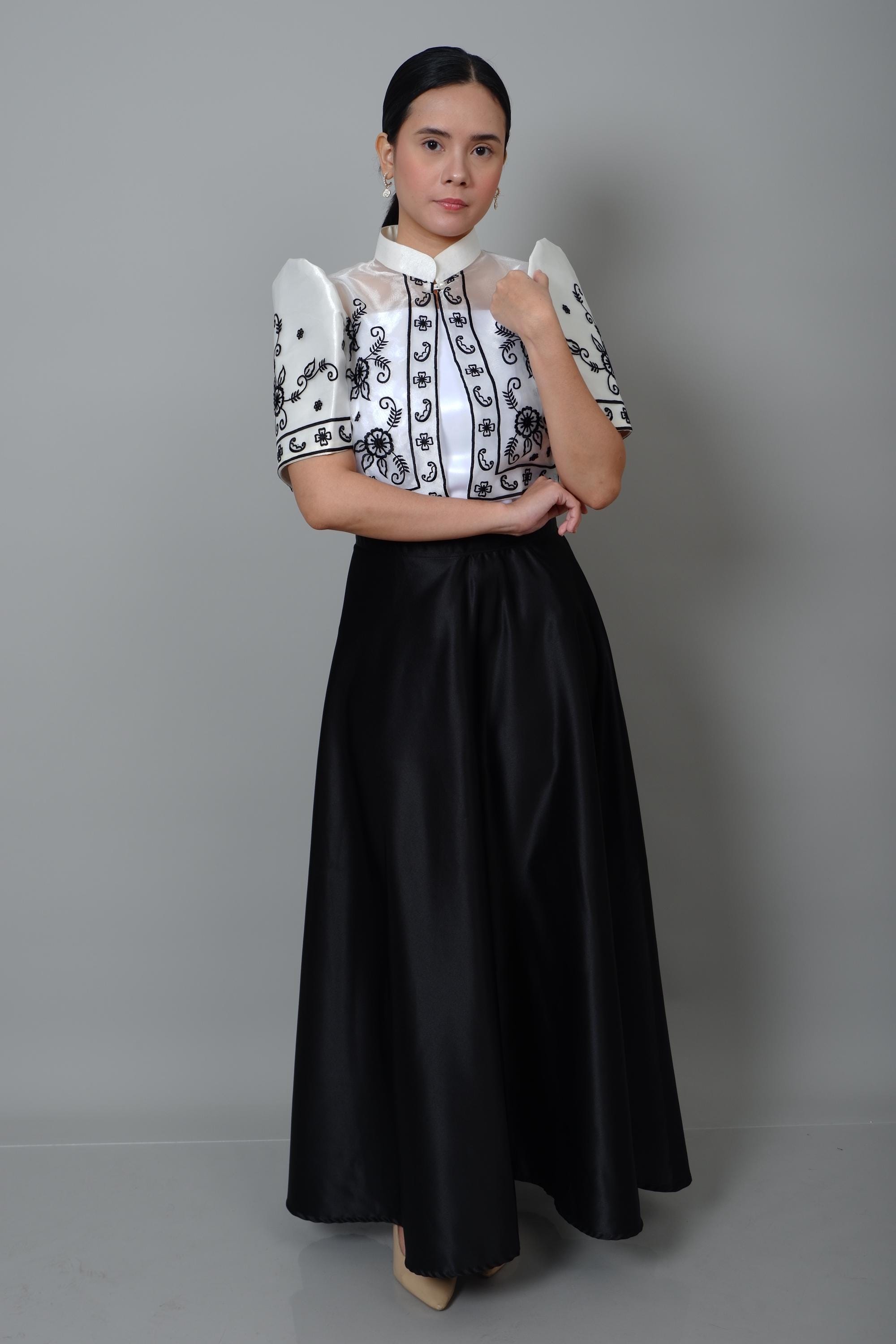 驚きの値段 Organza Premium JB603 - Set Bolero Filipiniana Embroidered トップス