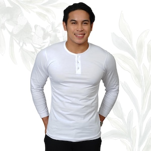 Camisa Chino Manga Longa | Camiseta Barong Tagalog - JB002
