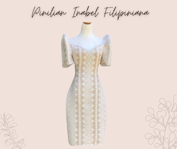 Premium Ilocos Pinilian Handmade Modern Filipiniana Dress HW143 Etsy UK