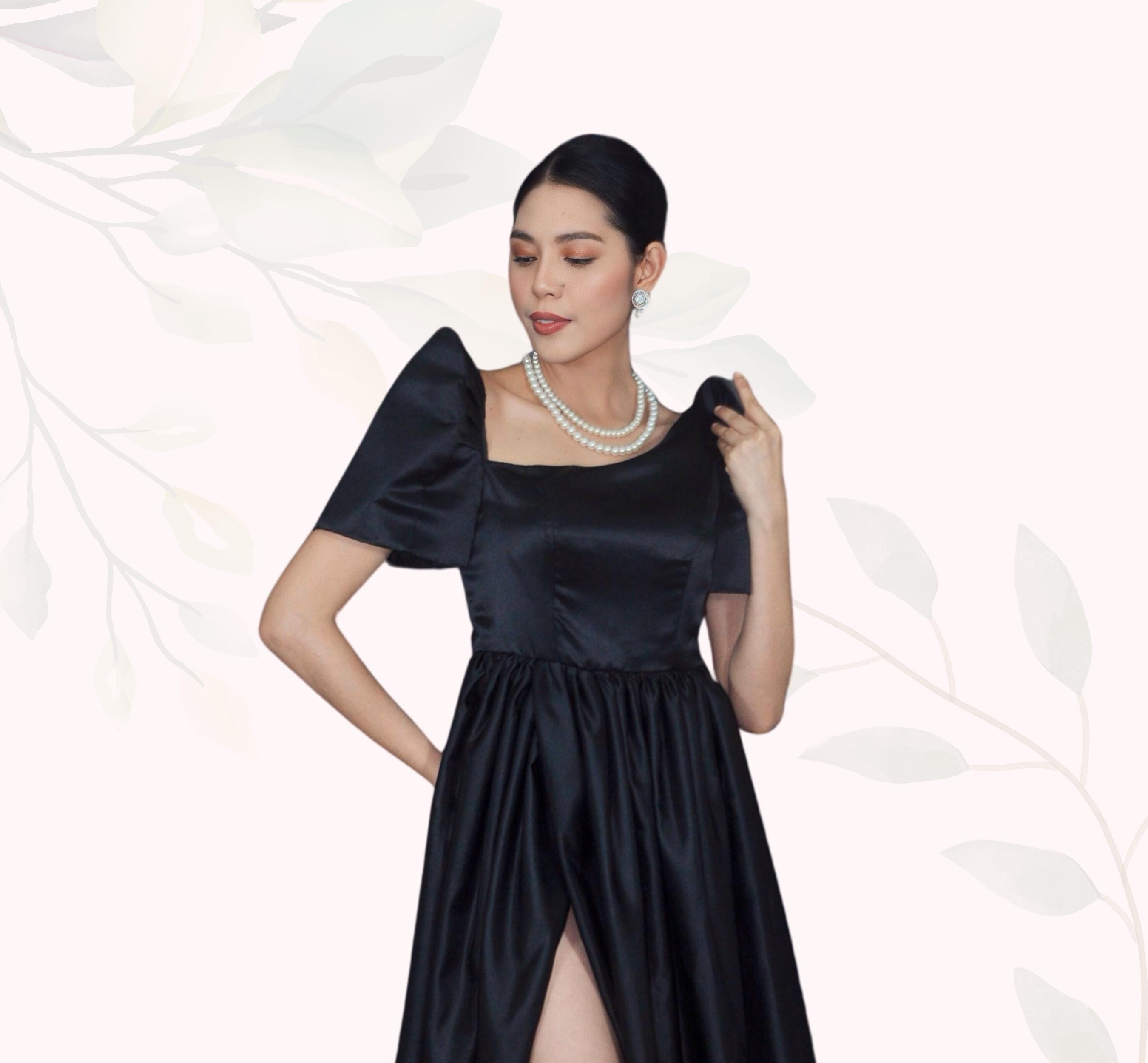 Black Filipiniana Gown - Etsy