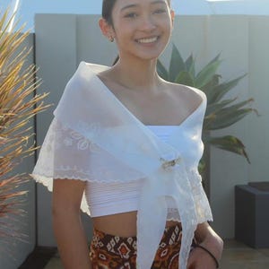 Filipiniana White Alampay