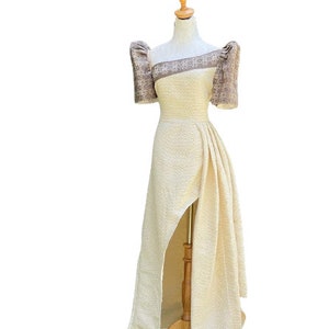 Ilocos Pinilian Handmade Venus Cut Filipiniana Dress   - HW145