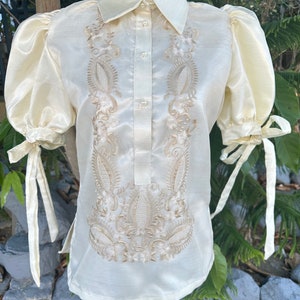 Organza Traditional Pop Sleeves Top - Rosario - JV56