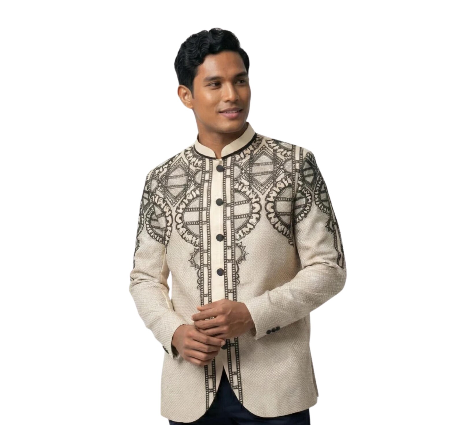 Cocoon Calado Barong Tagalog Coat - JJ117 - Etsy