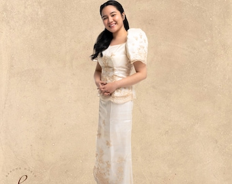Premium Baro&#39;t Saya Filipiniana - Olivia - MR965
