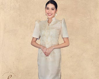 Organza Filipiniana Barong Dress - Sophie - JK19