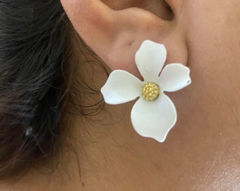 Boucles d'oreilles fleur nationale des Philippines Sampaguita