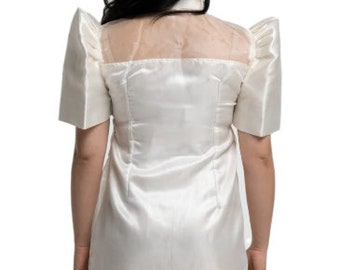 Classic Organza Beige Filipiniana Barong Dress - Maria - JV21 - Etsy