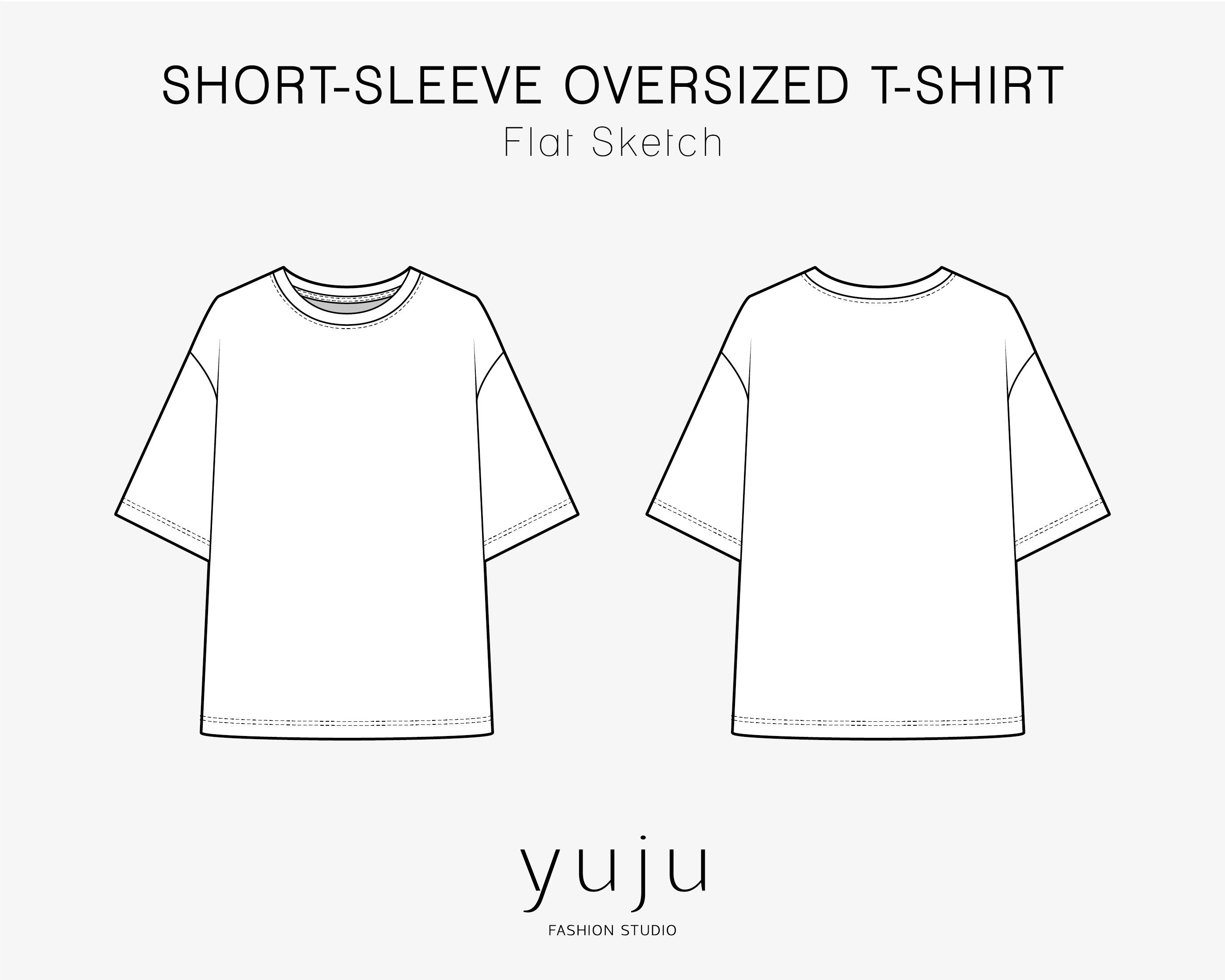 shirt technical drawing