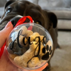 Personalised Dog bauble- filled or empty