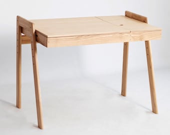 Verstellbarer Schreibtisch - Kindertisch aus Holz Personalisiert - Kinderschreibtisch aus Holz für Kleinkinder - Kinderschreibtisch -Personalisiertes Geschenk für Kinder -Homeschool Schreibtisch