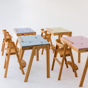 Verstellbarer Kinderschreibtisch - Schreibtisch für Kinder - Kleinkindschreibtisch - Ergonomischer Tisch - Schulbank - Kinderschreibtisch - Schulbank