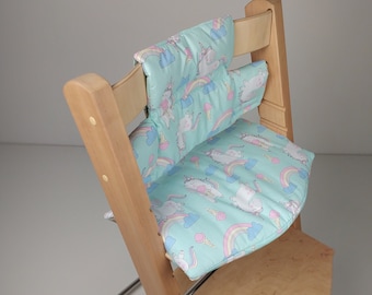 High Chair Cushion Velor Fabric Dirt and Water Reppelent, High Chair Cover, Soft Baby Pillow High Chair, Kids Furniture for High Chair