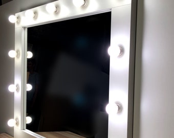 XL Hollywood vanity mirror 35"x27" (90x70 cm) - Hollywood makeup mirror with lights