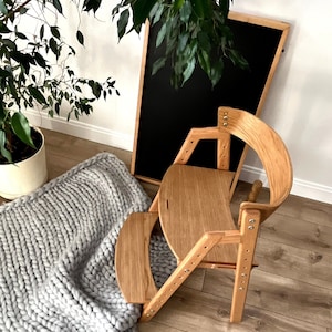 NATURAL Growing chair for kids - Kids High Chair - Adjustable Kids Chair - Counter Height High Chair - Desk Chair - Dine Chair