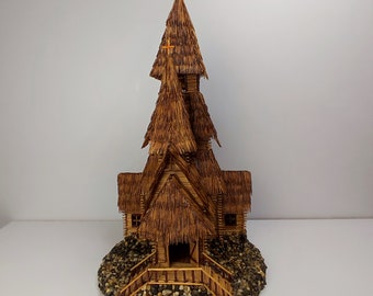 Handmade church - UNIQUE art object - RARE FIND - Gift
