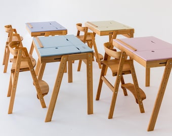 調節可能なキッズデスク - Schreibtisch für Kinder - 幼児用デスク - 子供用デスク - スクールデスク - キッズテーブル - Kinderschreibtisch - Schulbank