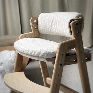 High Chair Soft Cushions Set Fabric Dirt and Water Reppelent, High Chair Cover, Soft Baby Pillow High Chair, Kids Furniture for High Chair