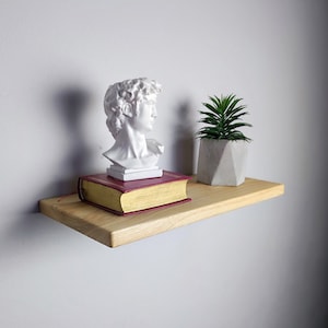 Floating shelves with hidden brackets - Modern wood floating shelves - Wall Mounted Floating Shelf for Kitchen, Bedroom