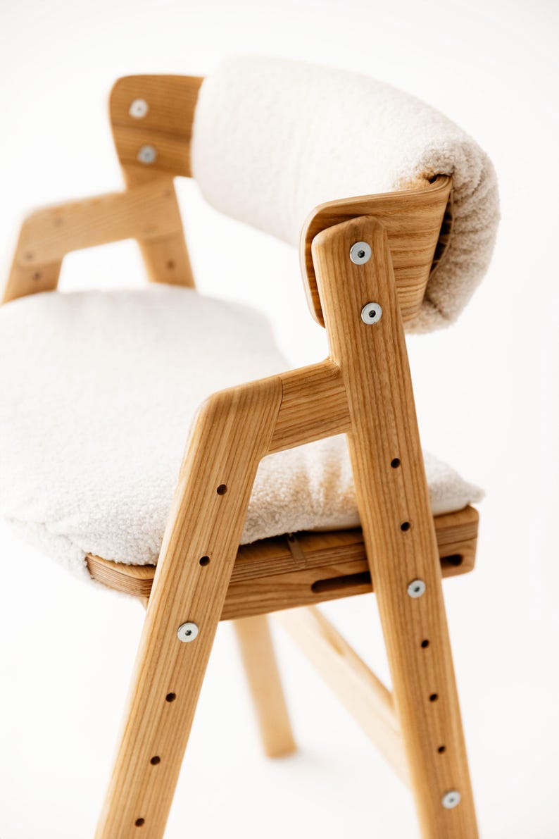 Growing wooden chair for kids Smart XL (for a kitchen island or counter height table) - Kids High Chair - Counter Height Chair image 5