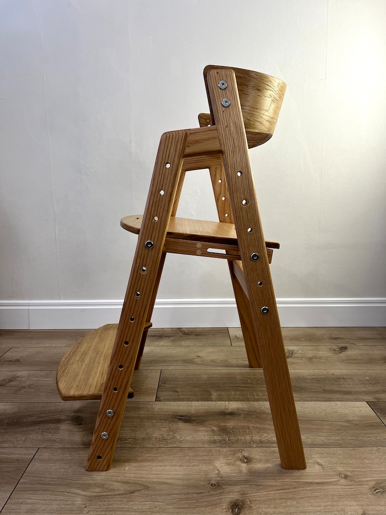 NATURAL Growing Chair for Kids Kids High Chair Adjustable Kids Chair