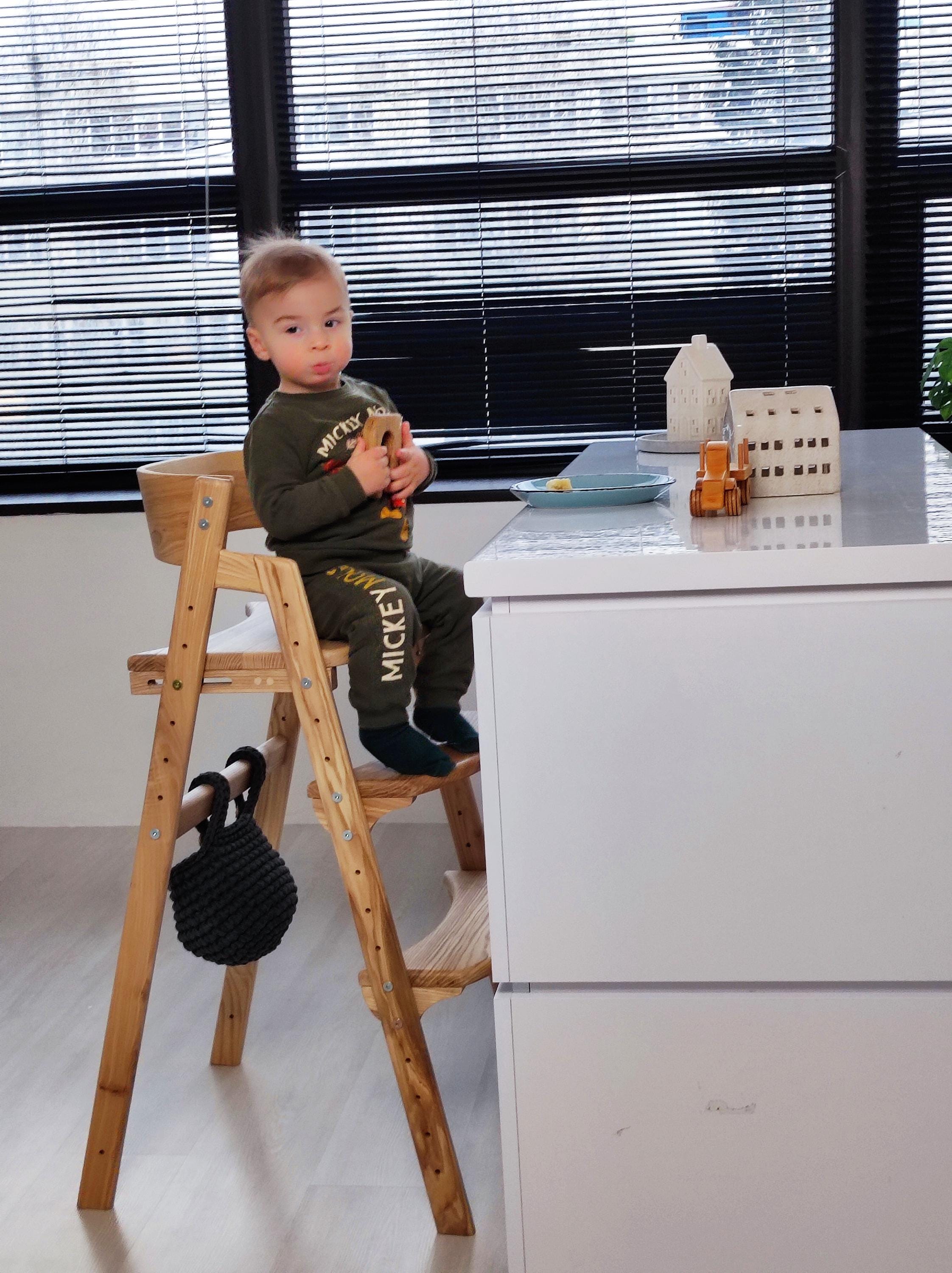 Growing Wooden Chair for Kids Smart XL (for a Kitchen Island or 