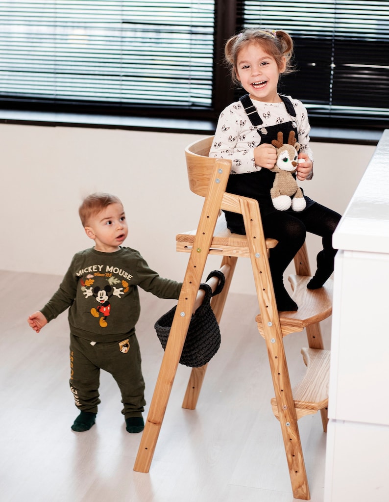 growing chair, feeding chair, dine chair, kitchen kid chair, kid chair for table,  child dine chair, kid dine chair, kids high chair,
height high chair, kids chair, chair height table, wooden chair for a kitchen island or counter height table.