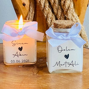 Personalized Wedding Candle Favors: Bulk Glass Jar Gifts