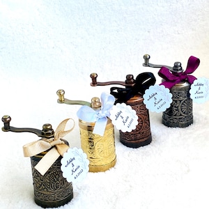 10pc Wedding Favors: Mini Coffee Grinder, Custom Bulk Gift